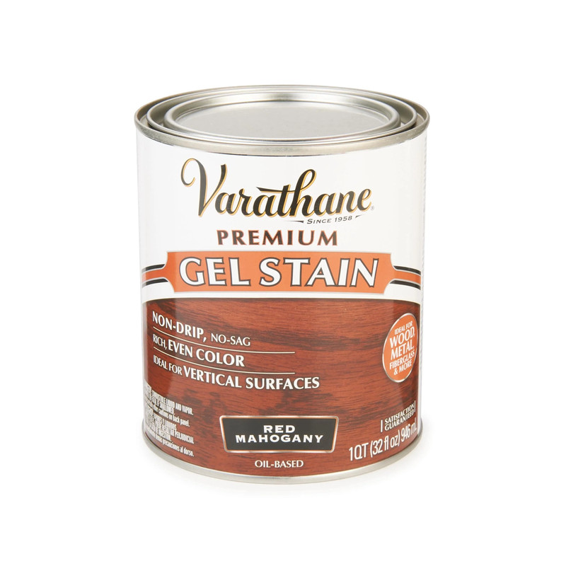 Premium Gel Stain - Oil Based - Color:Red Mahogany - Size:1 Quart